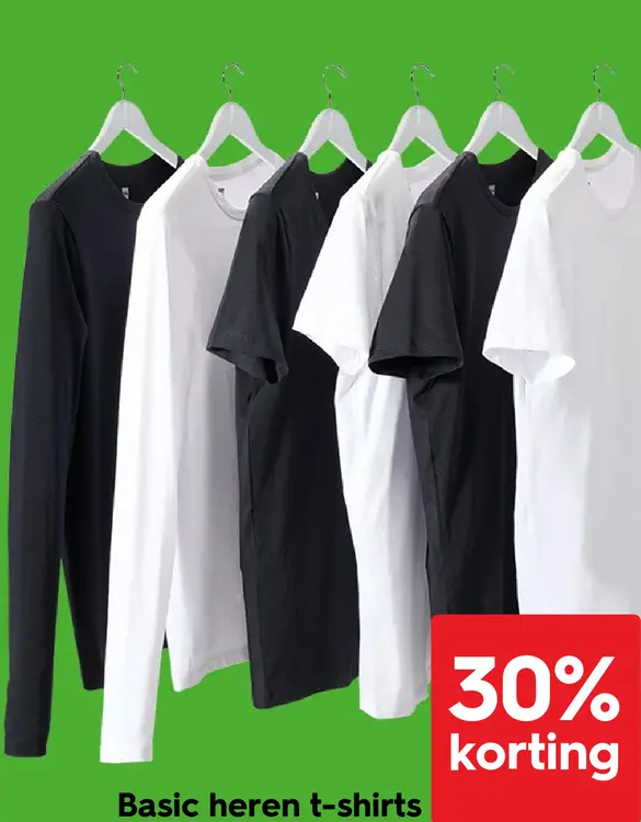 Promotie: Basic heren t-shirts