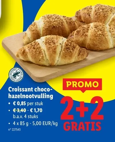 Aanbieding: Croissant choco-hazelnootvulling