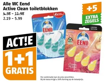 Aanbieding: Alle WC Eend Active Clean toiletblokken