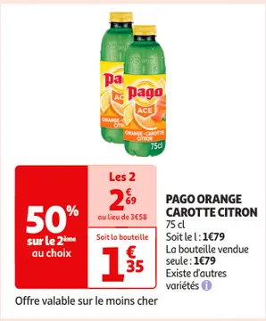 Aanbieding: PAGO ORANGE CAROTTE CITRON