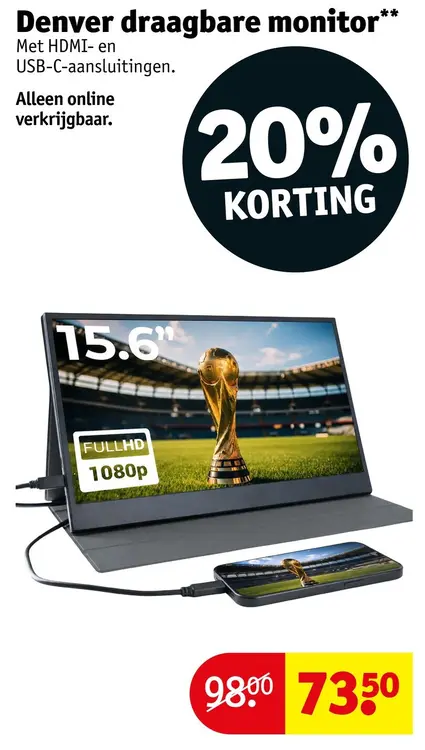 Aanbieding: Denver draagbare monitor