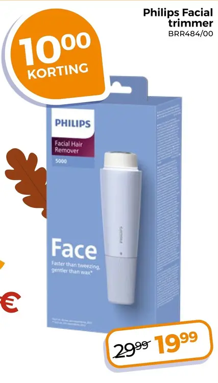 Aanbieding: Philips Facial trimmer BRR484/00