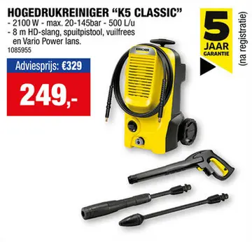 Aanbieding: Karcher K5 Classic hogedrukreiniger 2100W