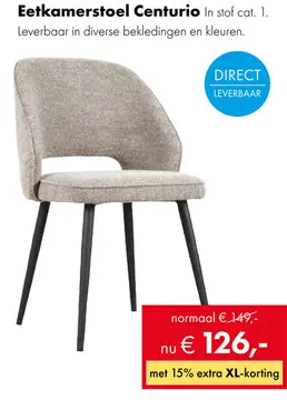 Aanbieding: Centurio eetkamerstoel naturel