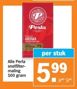 Aanbieding: Alle Perla snelfiltermaling 500 gram