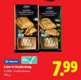 Aanbieding: Zalm in bladerdeeg