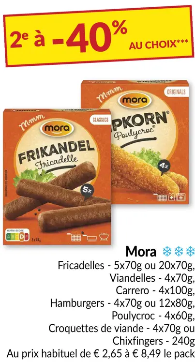 Offre: Fricadelles, Viandelles, Carrero, Hamburgers, Poulycroc, Croquettes de viande ou Chixfingers