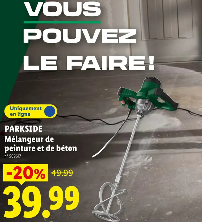 Offre: Mélangeur de peinture et de béton
