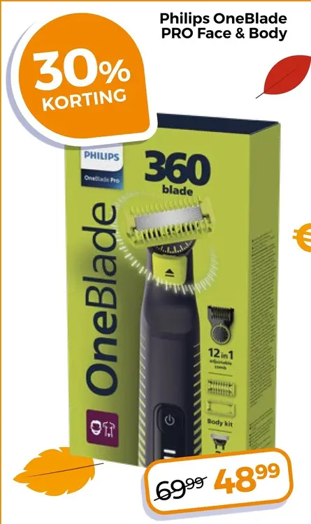 Aanbieding: Philips OneBlade PRO Face & Body