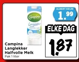 Aanbieding: Langlekker Halfvolle Melk