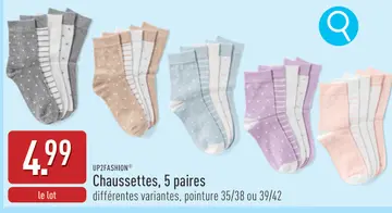 Offre: Chaussettes, 5 paires
