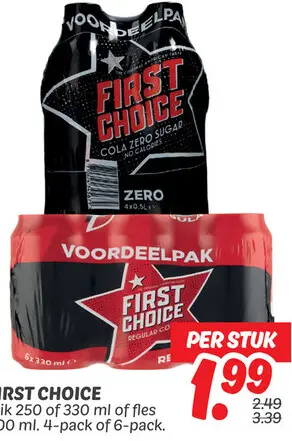 Aanbieding: First Choice  Cola