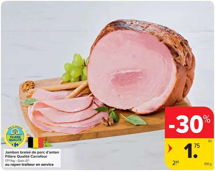 Offre: Jambon braisé de porc d'antan