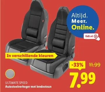 Aanbieding: Autostoelverhoger met lendesteun