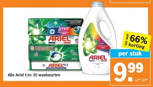 Aanbieding: Alle Ariel t/m 30 wasbeurten