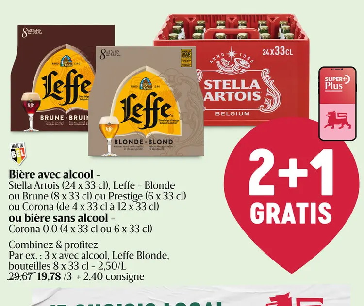 Offre: Bière avec alcool ou sans alcool