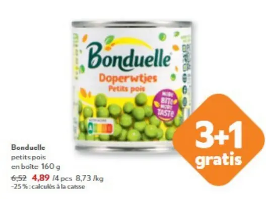 Offre: petits pois