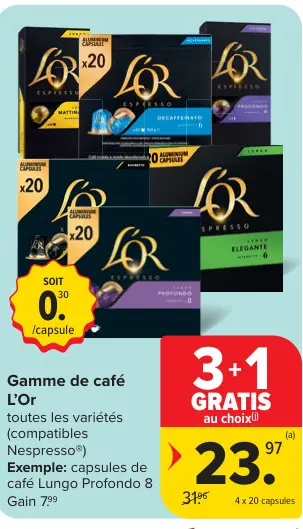 Offre: Gamme de café L'Or
