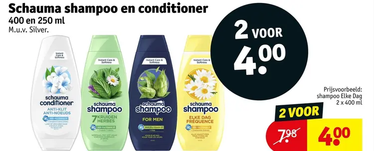 Aanbieding: Schauma shampoo en conditioner