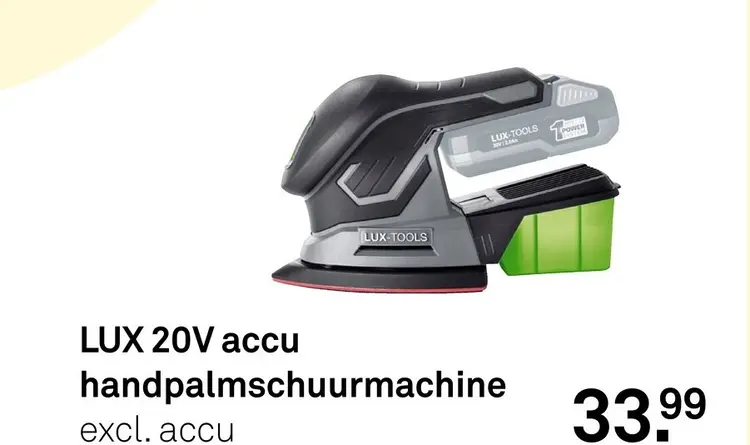 Aanbieding: 20V accu handpalmschuurmachine