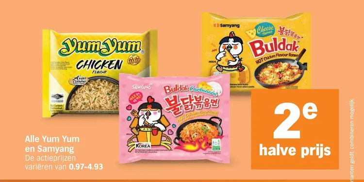 Aanbieding: Yum Yum en Samyang