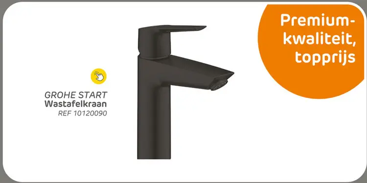 Promotie: Grohe wastafelmengkraan start m-size mat zwart