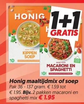 Aanbieding: Honig maaltijdmix of soep