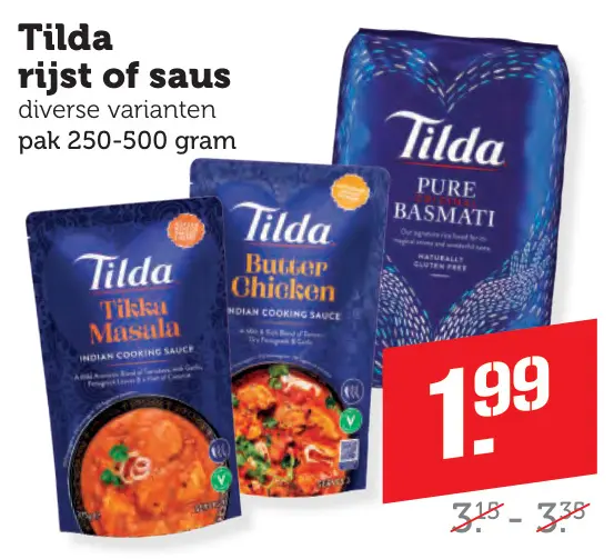 Aanbieding: rijst of saus