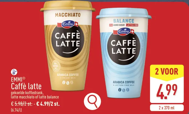 Promotie: Caffè latte