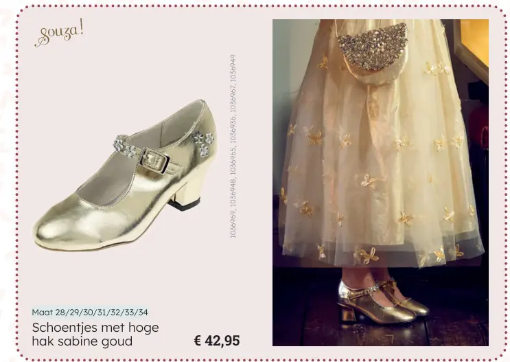 Promotie: Schoentjes met hoge hak sabine goud