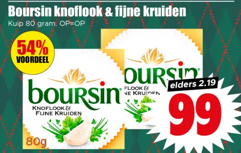 Aanbieding: Boursin knoflook & fijne kruiden