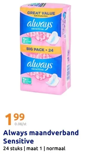 Aanbieding: maandverband Sensitive