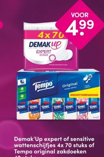 Aanbieding: Demak'Up expert of sensitive wattenschijfjes