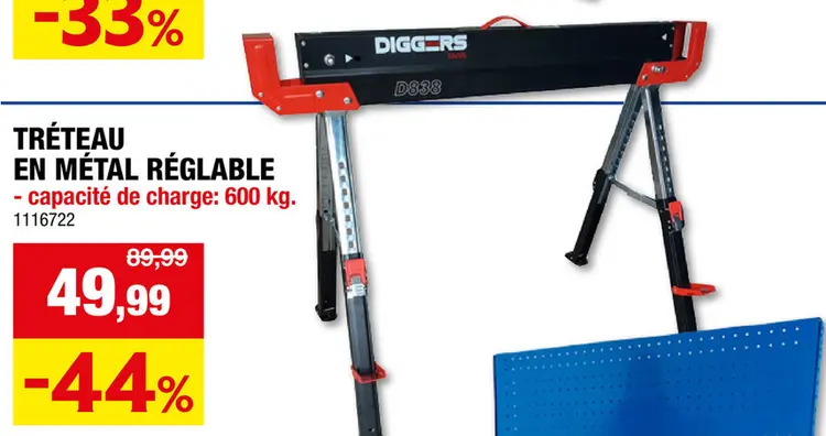 Offre: Tréteau en métal réglable