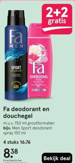 Aanbieding: Fa deodorant en douchegel