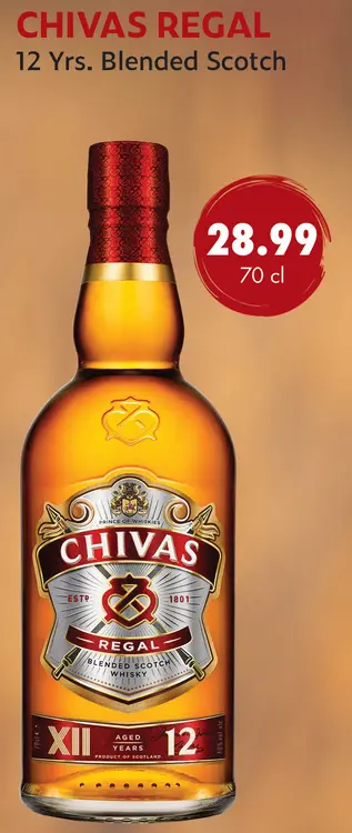 Aanbieding: Chivas Regal 12 Years Blended Scotch Whisky