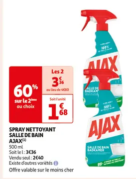 Aanbieding: SPRAY NETTOYANT SALLE DE BAIN AJAX