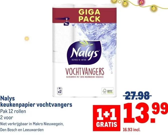 Aanbieding: keukenpapier vochtvangers