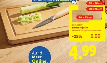 Aanbieding: bamboe snijplank
