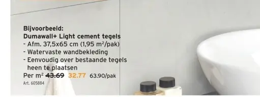 Promotie: Dumawall+ Light cement tegels