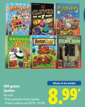 Aanbieding: 999 games Spellen