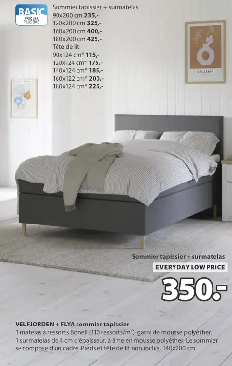 Offre: Sommier tapissier + surmatelas