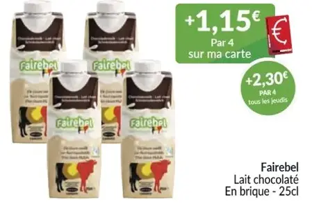 Offre: Lait chocolaté