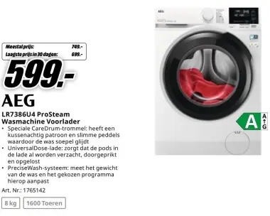 Promotie: LR7386U4 ProSteam Wasmachine Voorlader