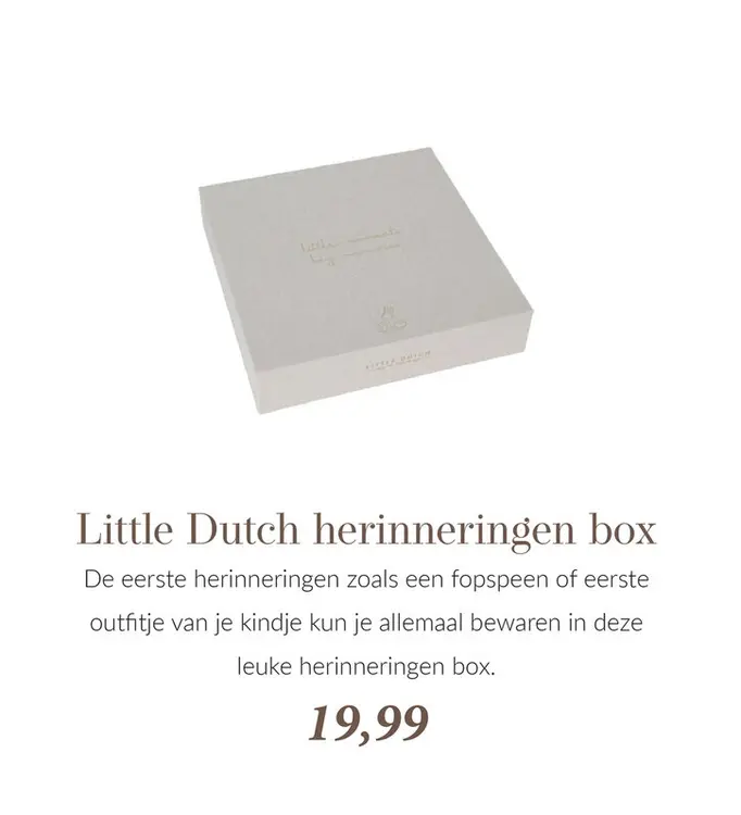 Aanbieding: Little Dutch herinneringen box