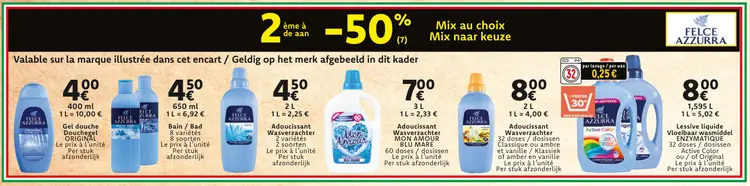 Offre: Produits Felce Azzurra