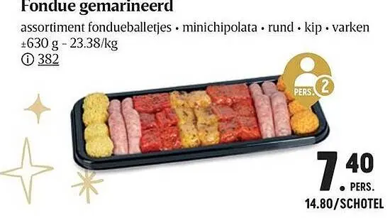 Promotie: Fondue gemarineerd