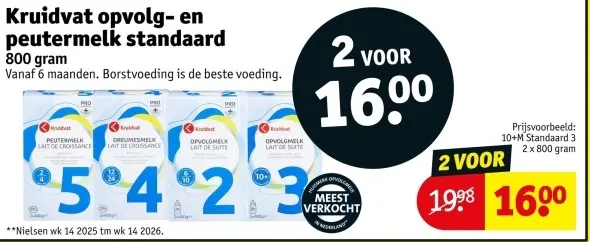 Aanbieding: Kruidvat opvolg- en peutermelk standaard