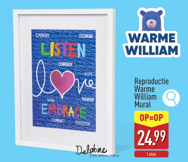 Promotie: Reproductie warme William Mural