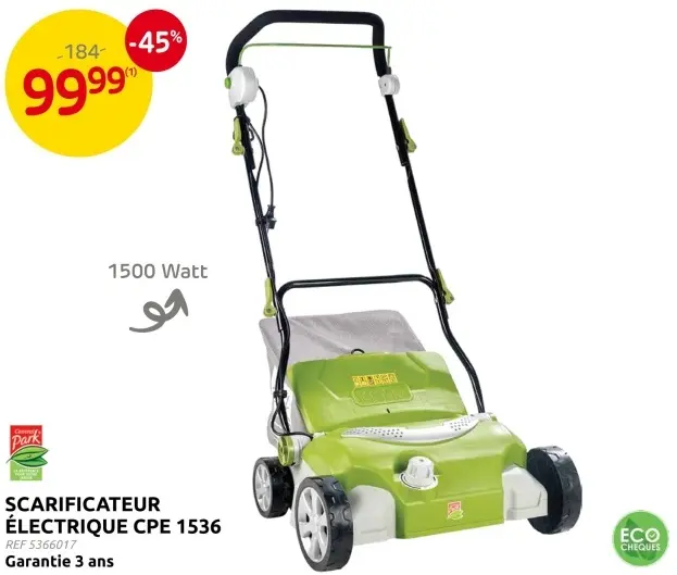 Offre: Scarificateur électrique CPE 1536